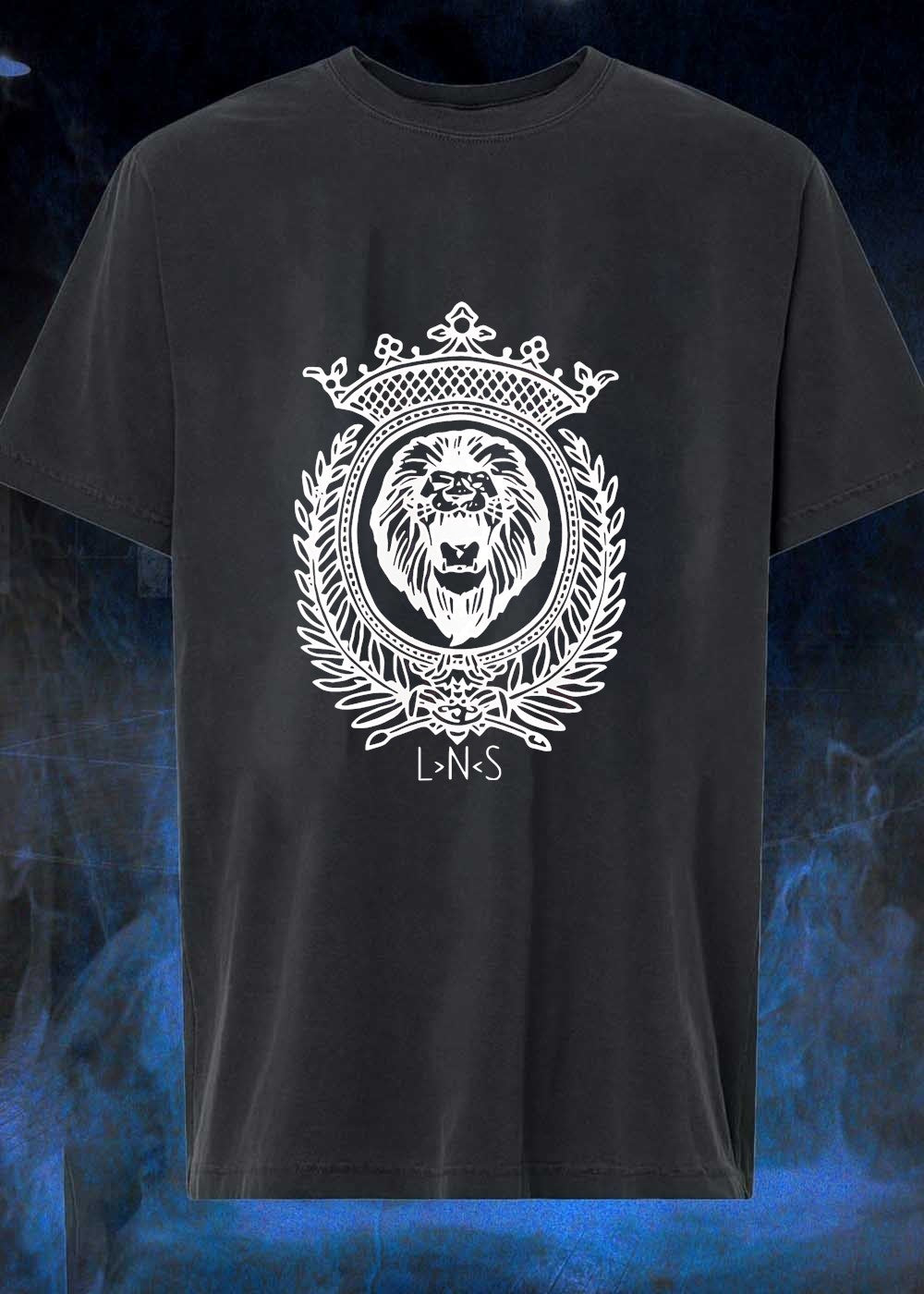 LNS Lion Emblem Heraldic Crest Monochromatic Graphic - Adult & Kids T-Shirts, Sweatshirts & Hoodies apparel design preview 1