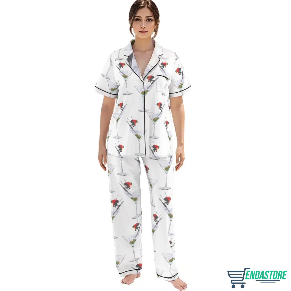 LONG-Apres Ski Dirty Martini Satin Pajama Set 3D Sweater - Gift Idea product image 2
