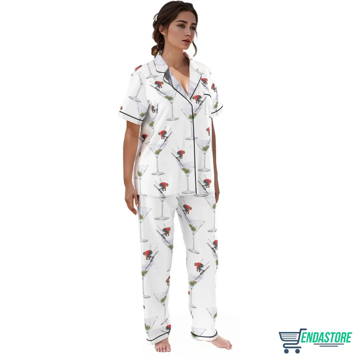 LONG-Apres Ski Dirty Martini Satin Pajama Set 3D Sweater - Gift Idea product image 4