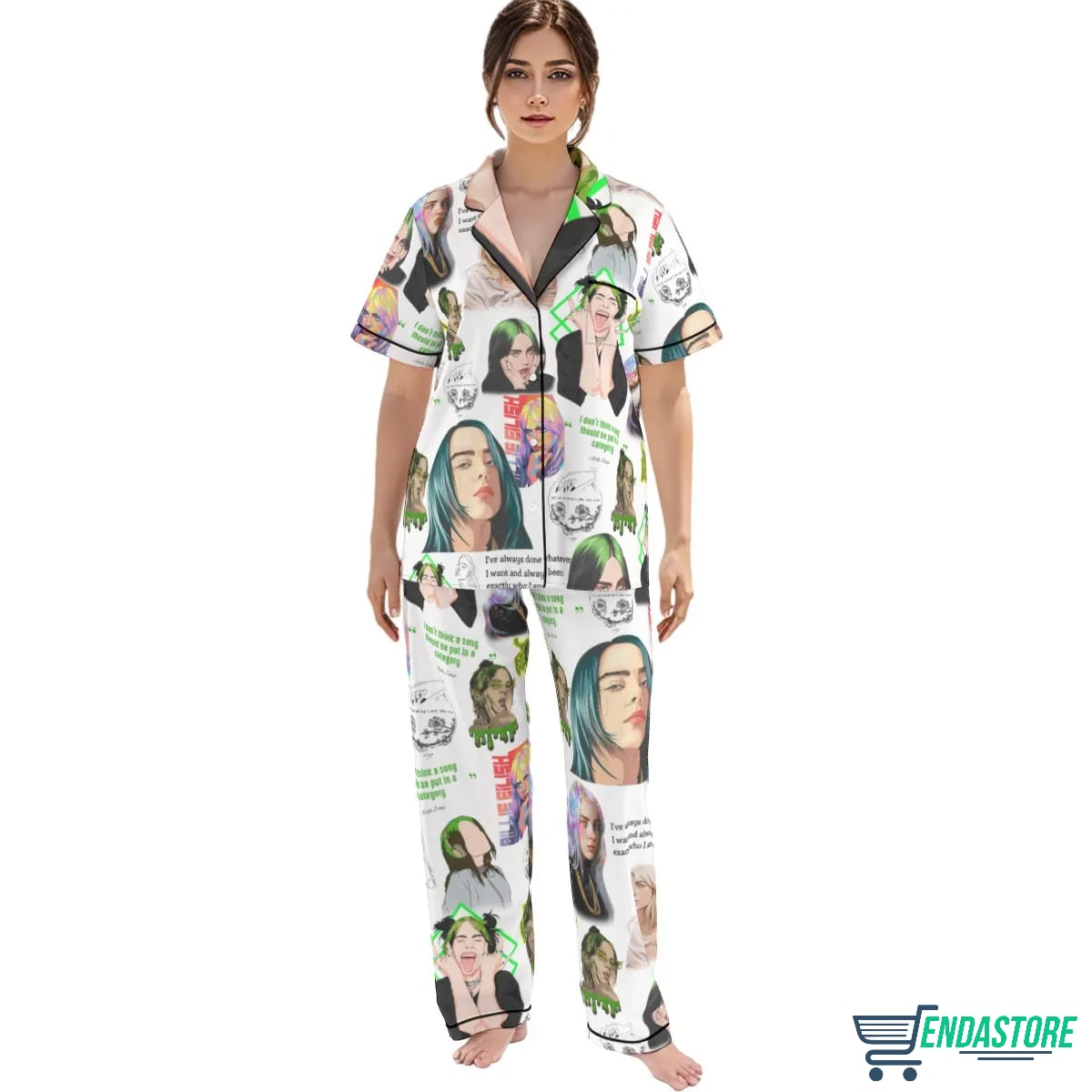 LONG Billie Eilish I Don’t Think A Song Should Be Put In A Category Pajamas Set 3D Sweater - Gift Idea product image 4