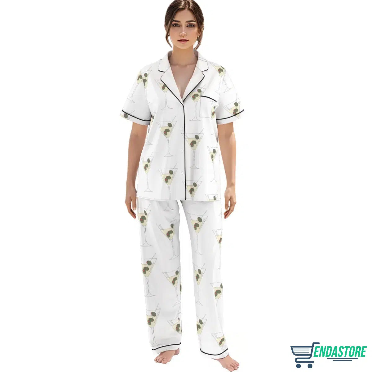 LONG-Olive Martini Drinking Pajama Set 3D Sweater - Gift Idea product image 2