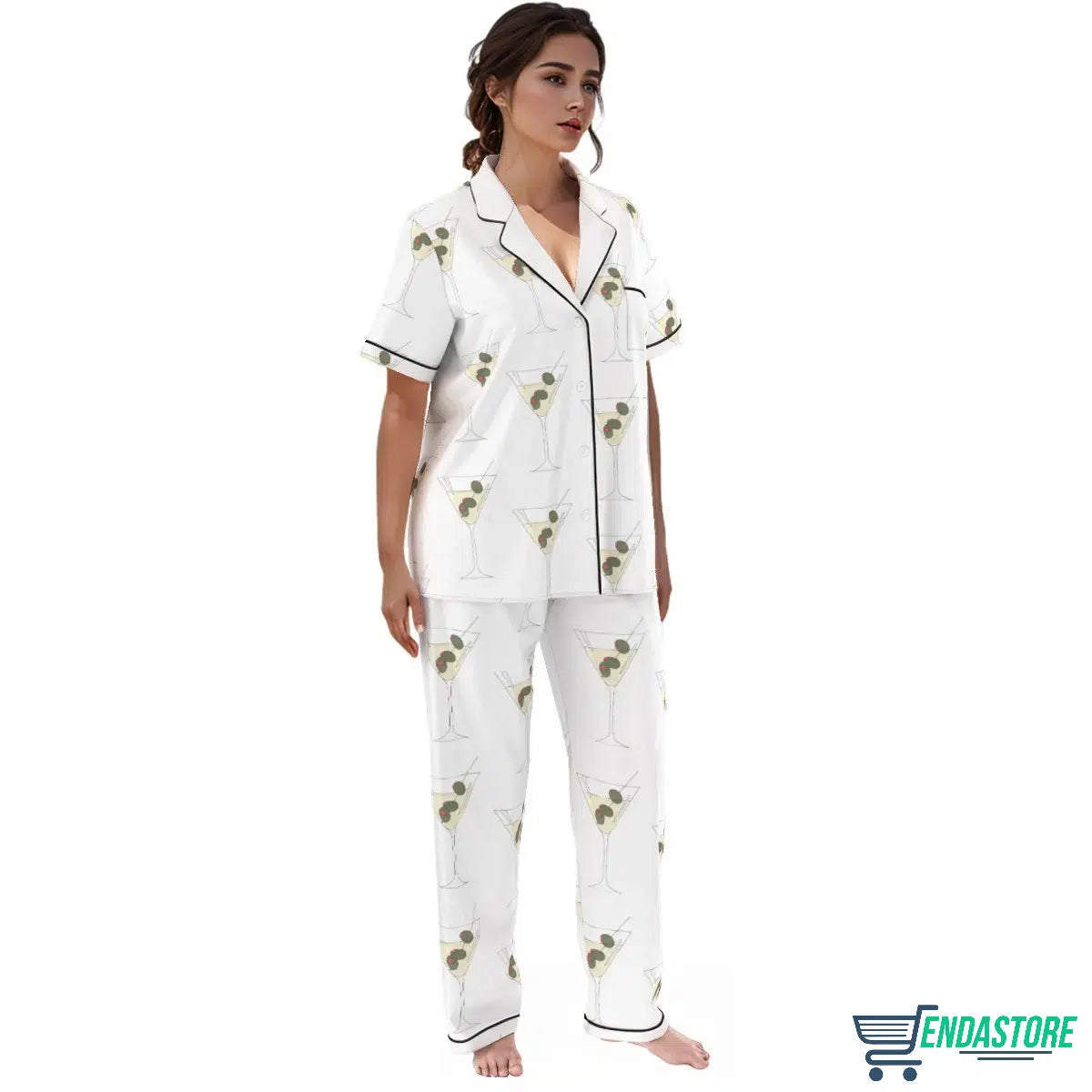 LONG-Olive Martini Drinking Pajama Set 3D Sweater - Gift Idea product image 4