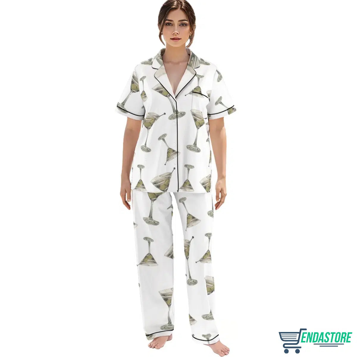 LONG Women’s Olive Martini Lovers Pajama Set 3D Sweater - Gift Idea product image 2