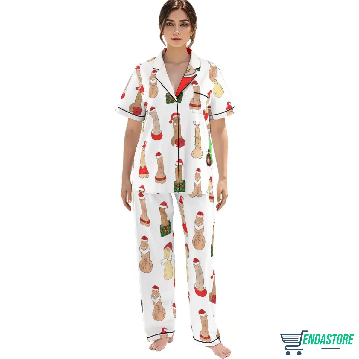 LONG-Women’s Penis Christmas Long Sleeve Pajama Set 3D Christmas Sweater - Holiday Gift product image 2