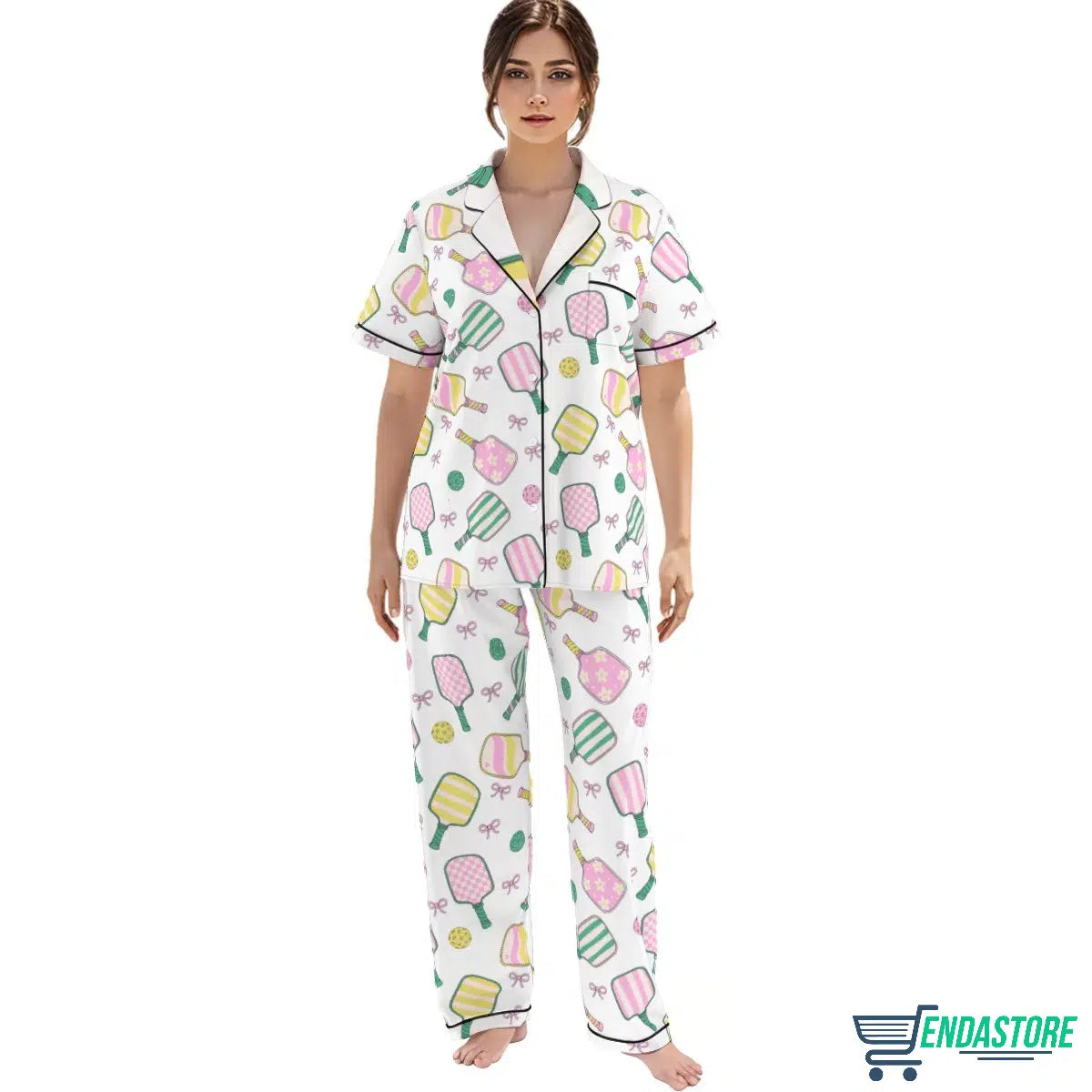 LS-Pickleball Bows Pajama Set 3D Sweater - Gift Idea product image 2