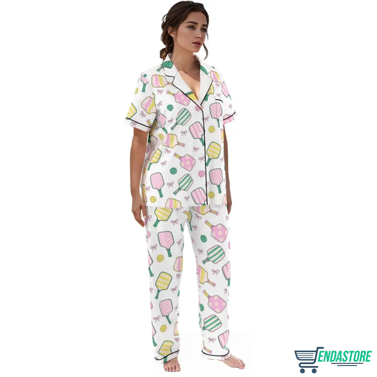 LS-Pickleball Bows Pajama Set 3D Sweater - Gift Idea product image 4