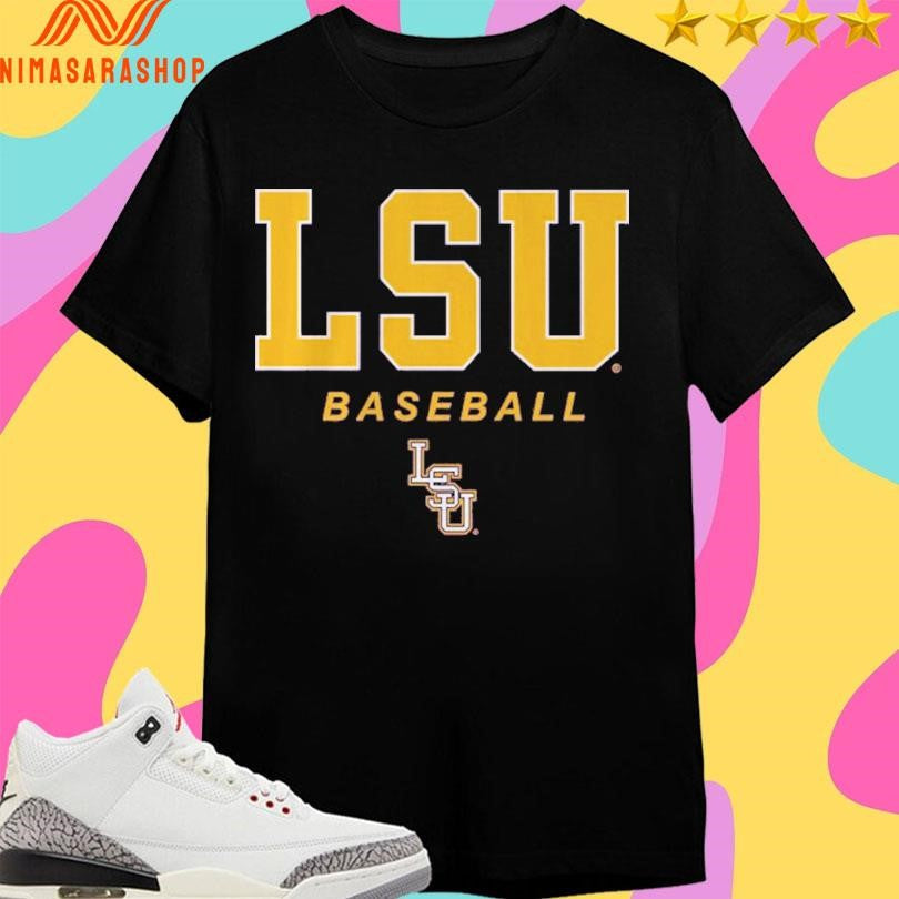 LSU Baseball Wordmark And Logo - Adult & Kids T-Shirts, Sweatshirts & Hoodies apparel design preview 1