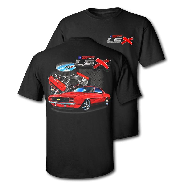 LSX Chevy Muscle Car Classic Red Camaro Engine - Adult & Kids T-Shirts, Sweatshirts & Hoodies apparel design preview 1