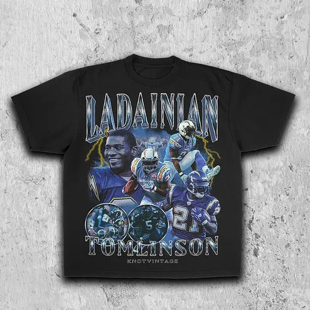 LaDainian Tomlinson Vintage Fan 1 - Adult & Kids T-Shirts, Sweatshirts & Hoodies apparel design preview 1