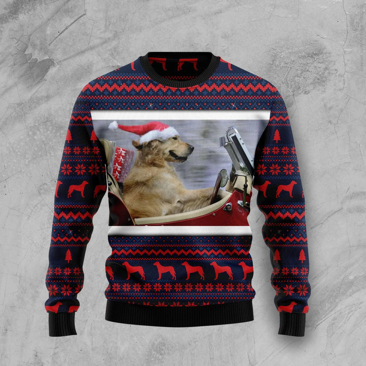 Labrador Retriever Ride 3D Ugly Christmas Sweater - Holiday Gift product image