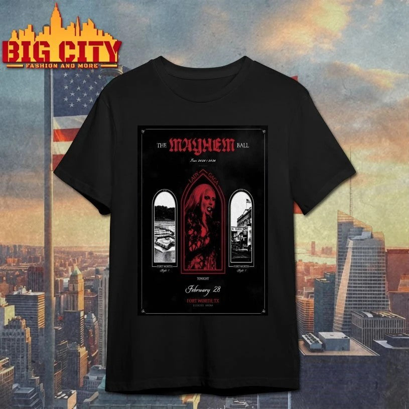 Lady Gaga Fort Worth TX 2-28-2026 Poster - Adult & Kids T-Shirts, Sweatshirts & Hoodies apparel design preview 1