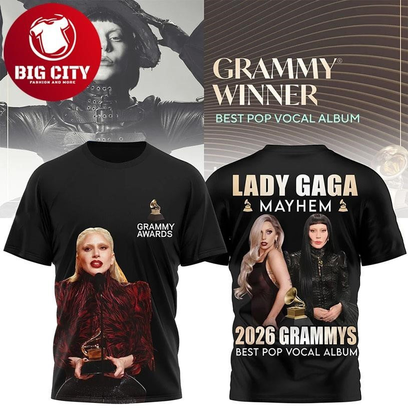 Lady Gaga Mayhem 2026 Grammy Winner Best Pop Vocal - Adult & Kids T-Shirts, Sweatshirts & Hoodies apparel design preview 1