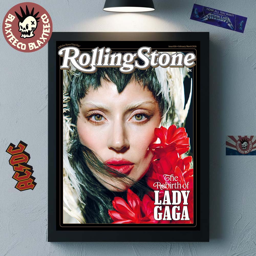 Lady Gaga On The Cover Of Rolling Stone UK Magazine - Adult & Kids T-Shirts, Sweatshirts & Hoodies apparel design preview 1
