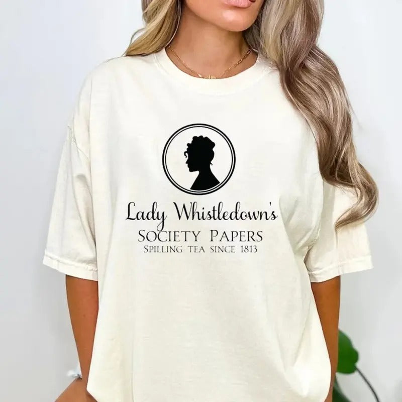 Lady Whistledown'S Spill Tea Society Paper - Adult & Kids T-Shirts, Sweatshirts & Hoodies apparel design preview 1