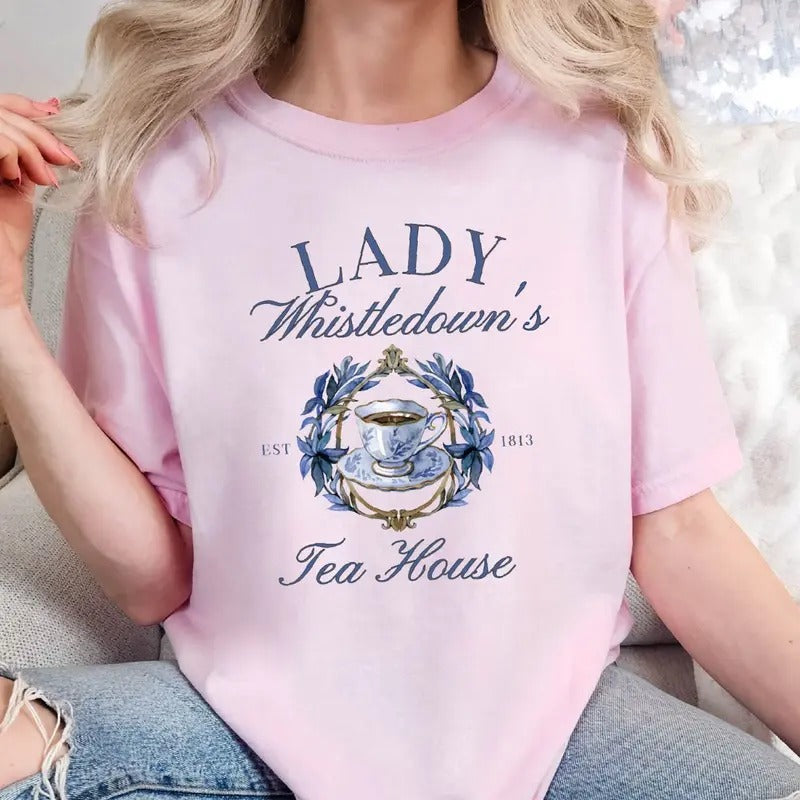 Lady Whistledown'S Tea House Est 1813 Bridgerton - Adult & Kids T-Shirts, Sweatshirts & Hoodies apparel design preview 1