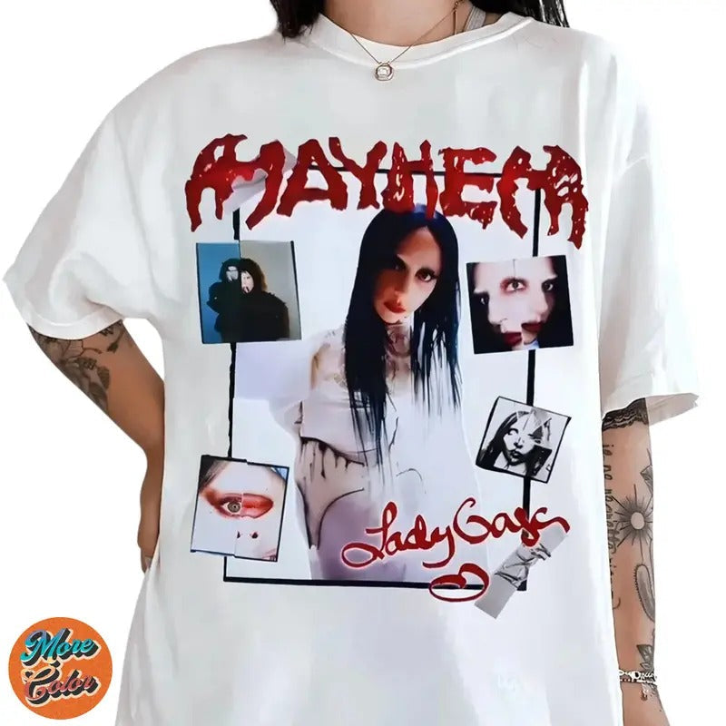 Ladyy Gagaa Mayhem Cotton Crew Neck Size S 3XL - Adult & Kids T-Shirts, Sweatshirts & Hoodies apparel design preview 1