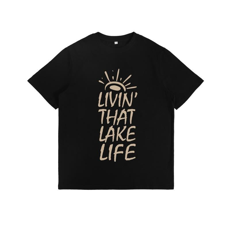 Laid Back Relaxing "Livin' That Lake Life" Sun - Adult & Kids T-Shirts, Sweatshirts & Hoodies apparel design preview 1