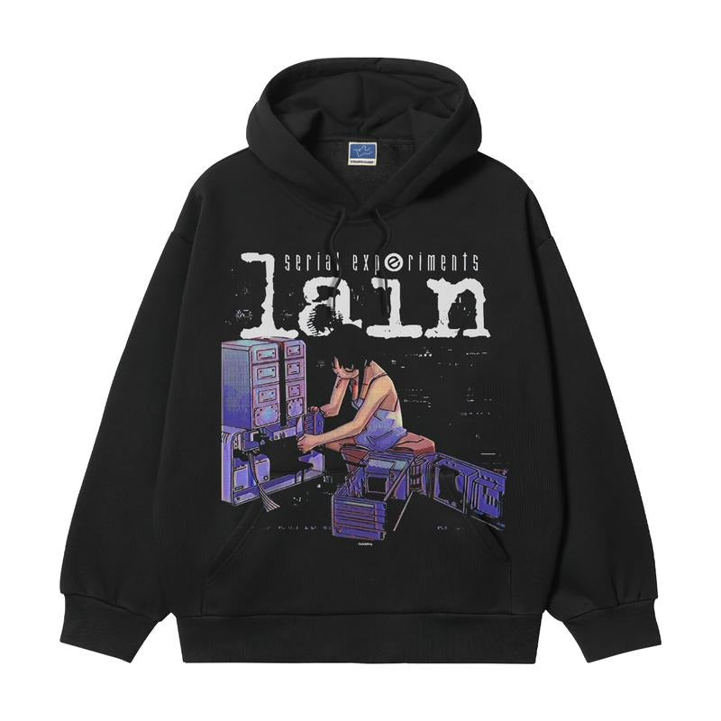 Lain "Organization" Heavyweight Vintage Cotton Blend - Adult & Kids T-Shirts, Sweatshirts & Hoodies apparel design preview 1