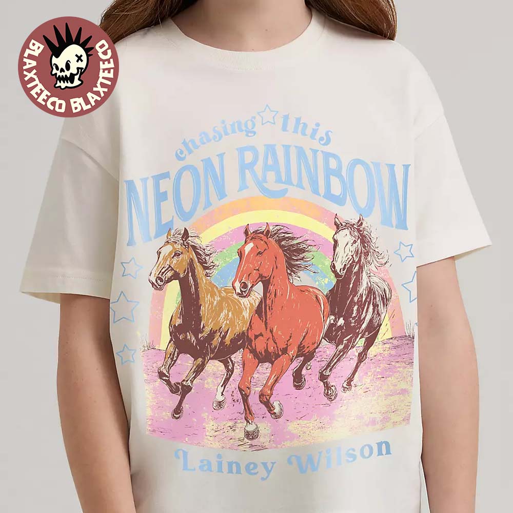 Lainey Wilson X Wrangler Chasing This Neon Rainbow - Adult & Kids T-Shirts, Sweatshirts & Hoodies apparel design preview 1