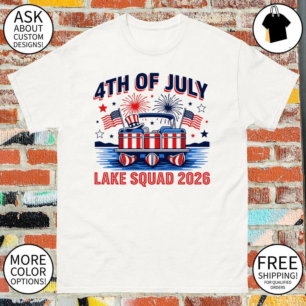 Lake Squad 2026 4th of July Patriotic American flag - Adult & Kids T-Shirts, Sweatshirts & Hoodies apparel design preview 1