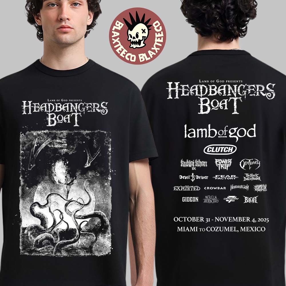 Lamb Of God Headbangers Boat Cruise Collection 2025 - Adult & Kids T-Shirts, Sweatshirts & Hoodies apparel design preview 1