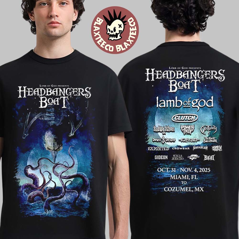 Lamb Of God Headbangers Boat Cruise Collection 2025 - Adult & Kids T-Shirts, Sweatshirts & Hoodies apparel design preview 1