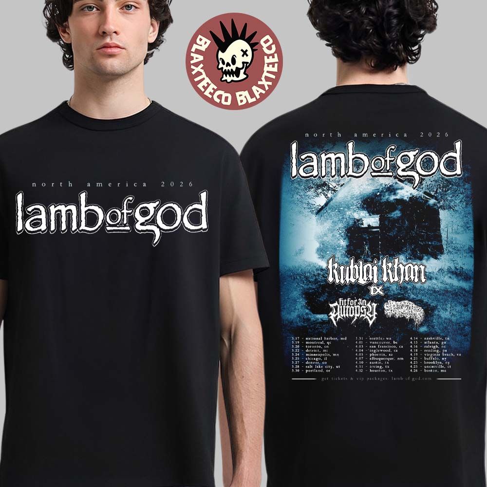 Lamb Of God The Heaviest Tour 2026 North America - Adult & Kids T-Shirts, Sweatshirts & Hoodies apparel design preview 1