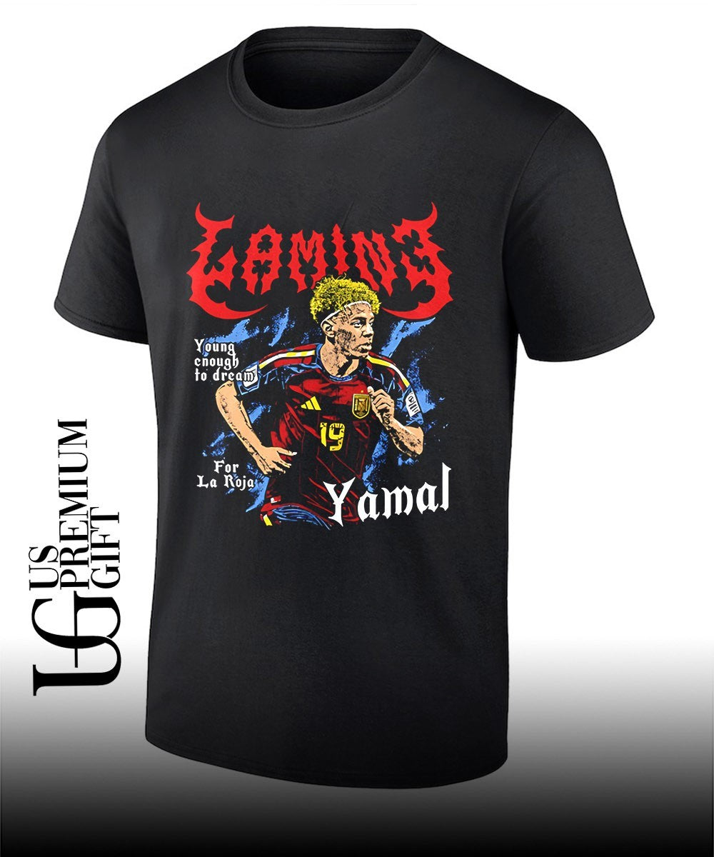 Lamine Yamal Spain National Team La Roja Young enough - Adult & Kids T-Shirts, Sweatshirts & Hoodies apparel design preview 1