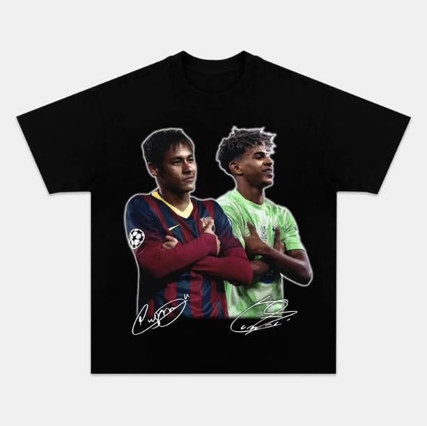 Lamine Yamal X Neymar Vintage Soccer Sport Fan Cotton - Adult & Kids T-Shirts, Sweatshirts & Hoodies apparel design preview 1