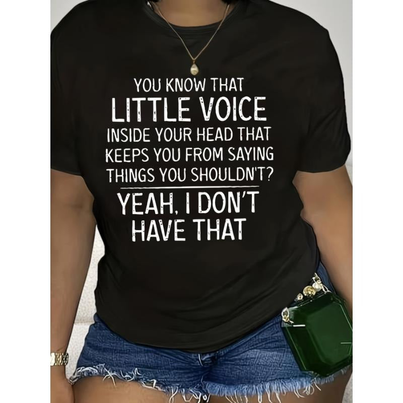 Large Size LITTLE VOICE Printed Casual Short Sleeve - Adult & Kids T-Shirts, Sweatshirts & Hoodies apparel design preview 1
