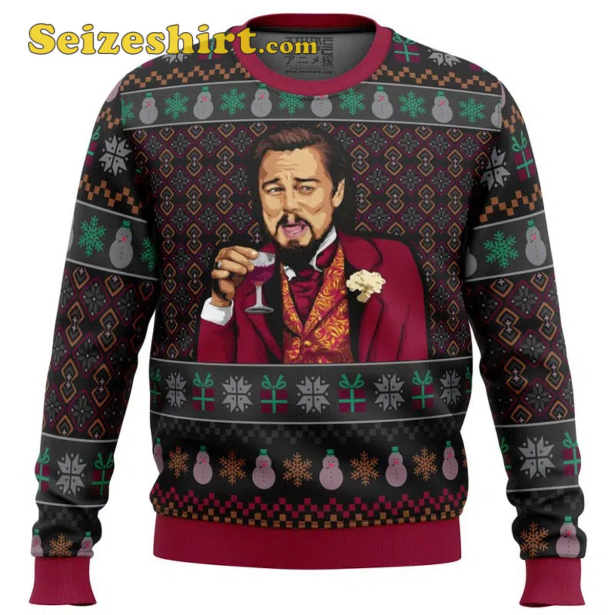 Laughing Leo DiCaprio Meme Boys Christmas Sweater - Holiday Gift product image