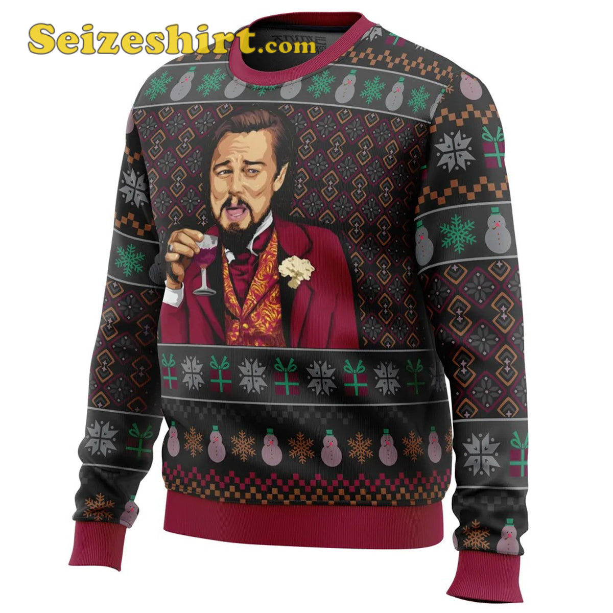 Laughing Leo DiCaprio Meme Boys Christmas Sweater - Holiday Gift product image 2
