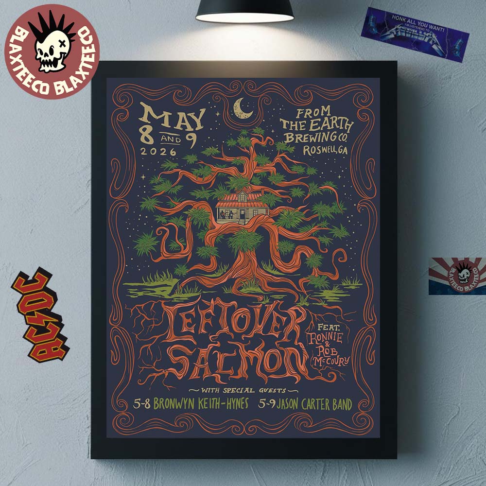 Leftover Salmon Roswell Georgia 2026 Venue Poster On - Adult & Kids T-Shirts, Sweatshirts & Hoodies apparel design preview 1
