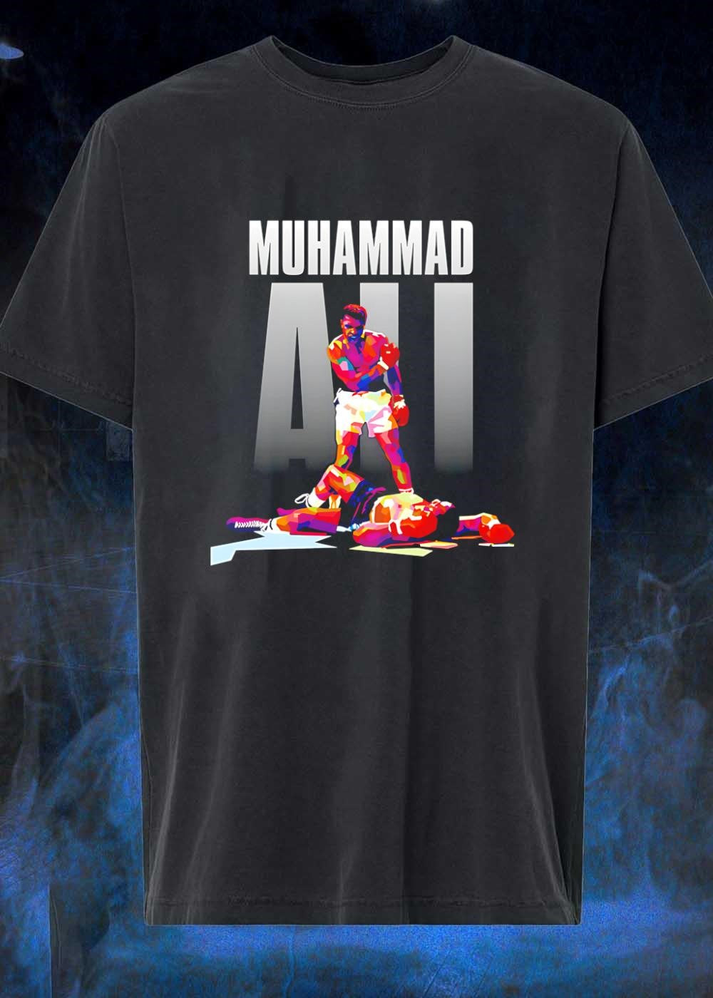 Legendary Boxer Standing Over Fallen Rival Muhammad - Adult & Kids T-Shirts, Sweatshirts & Hoodies apparel design preview 1