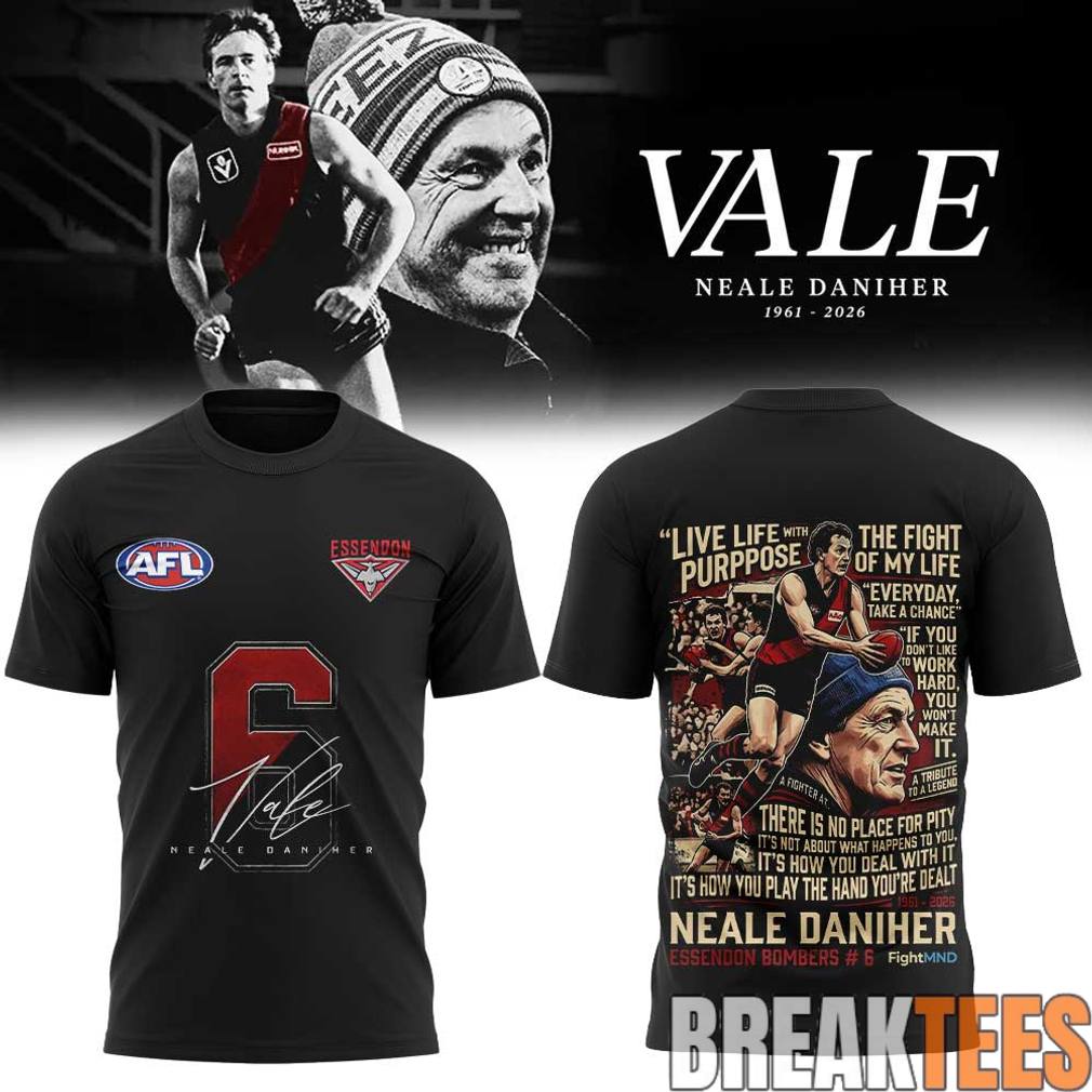 Legendary Essendon Bombers Fight MND Neale Daniher - Adult & Kids T-Shirts, Sweatshirts & Hoodies apparel design preview 1