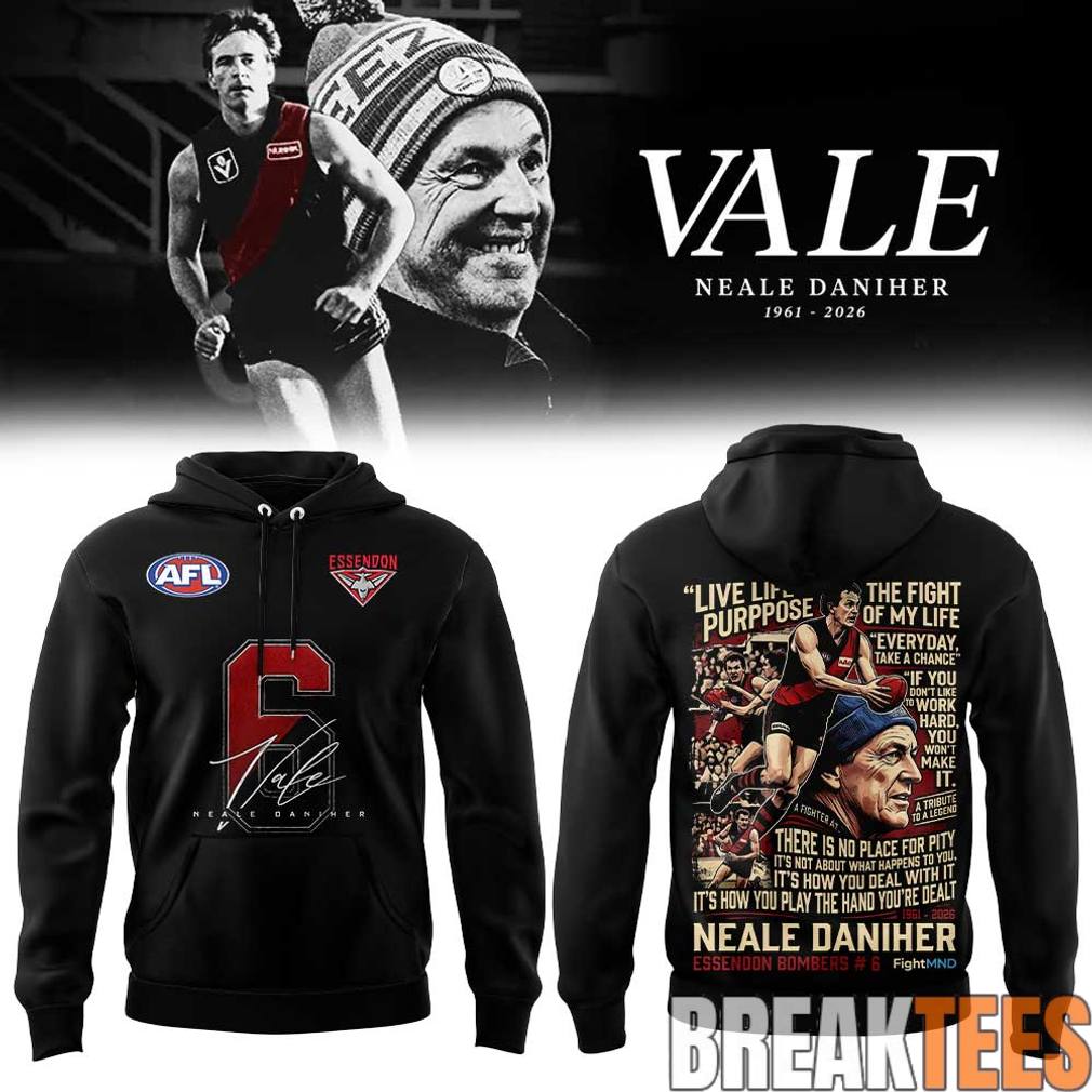 Legendary Essendon Bombers Fight MND Neale Daniher - Adult & Kids T-Shirts, Sweatshirts & Hoodies apparel design preview 1