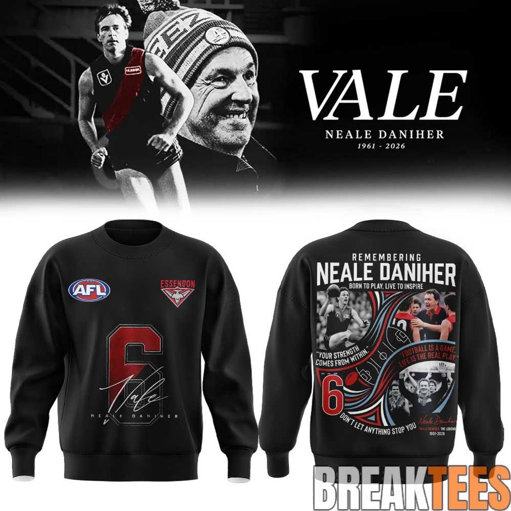 Legendary Essendon Bombers Fight MND Neale Daniher - Adult & Kids T-Shirts, Sweatshirts & Hoodies apparel design preview 1