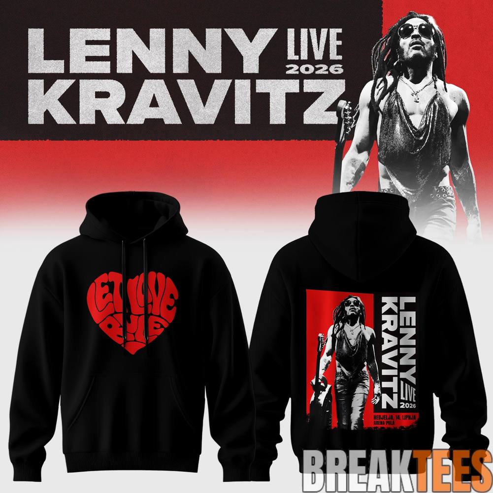 Lenny Kravitz Live 2026 Tour - Adult & Kids T-Shirts, Sweatshirts & Hoodies apparel design preview 1