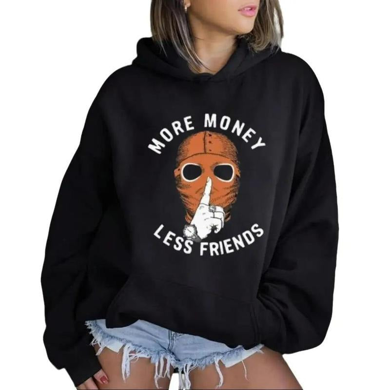 Less Friend More Money Casual Fleece Fabric Trend - Adult & Kids T-Shirts, Sweatshirts & Hoodies apparel design preview 1