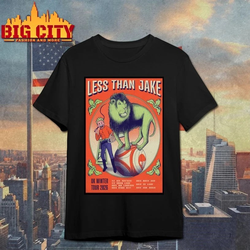 Less Than Jake UK Winter 2026 Tour Poster - Adult & Kids T-Shirts, Sweatshirts & Hoodies apparel design preview 1