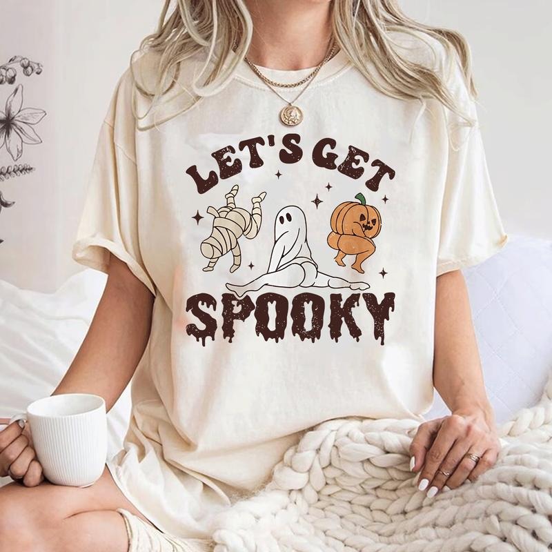 Let'S Get Spooky Hallowen Cute Fall - Adult & Kids T-Shirts, Sweatshirts & Hoodies apparel design preview 1
