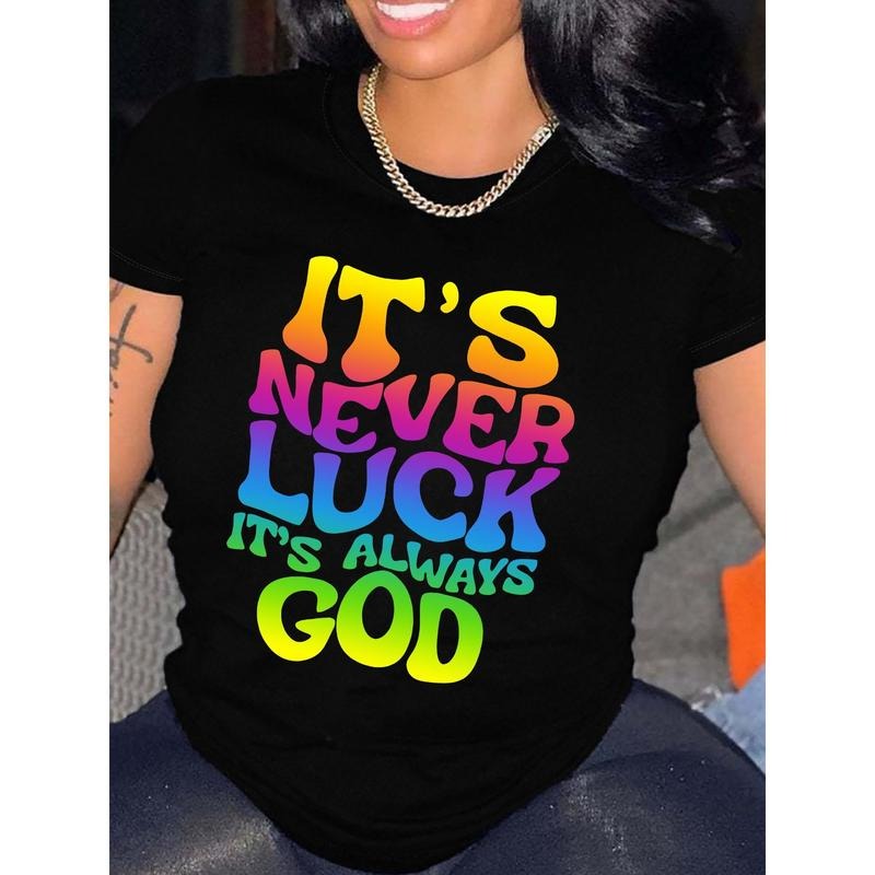 Letter Print Crew Neck Casual Short Sleeve Top Spring - Adult & Kids T-Shirts, Sweatshirts & Hoodies apparel design preview 1
