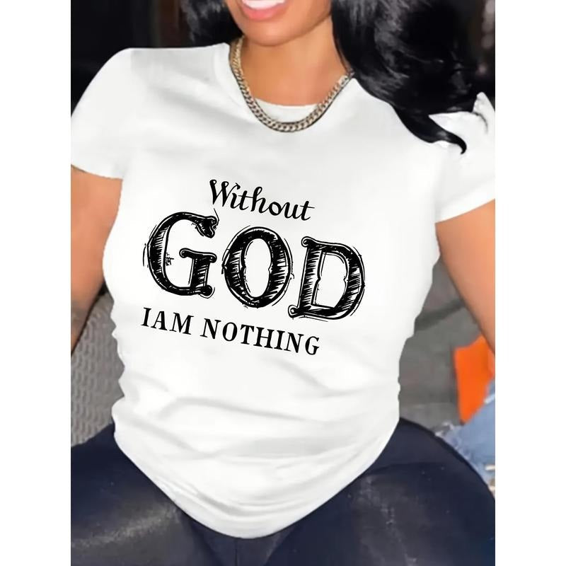 Letter Print Crew Neck Short Sleeve Casual Top Summer - Adult & Kids T-Shirts, Sweatshirts & Hoodies apparel design preview 1