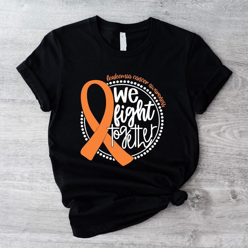 Leukemia Cancer Awareness Fight Together Orange - Adult & Kids T-Shirts, Sweatshirts & Hoodies apparel design preview 1