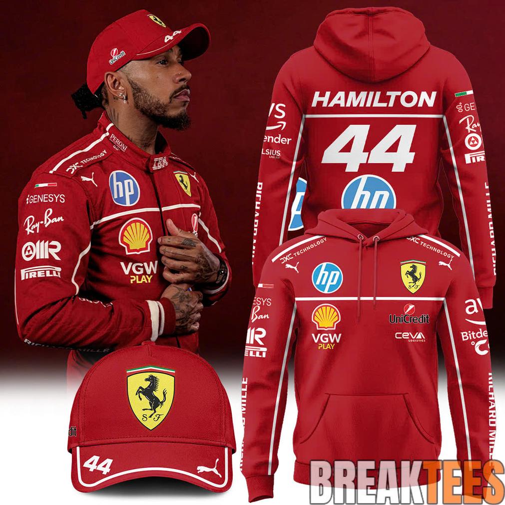 Lewis Hamilton 44 Ferrari Limited Edition - Adult & Kids T-Shirts, Sweatshirts & Hoodies apparel design preview 1