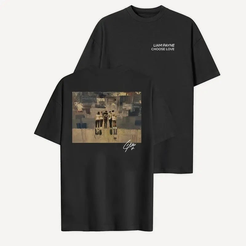 Liam Payne Tribute Choose Love Memory Rip One - Adult & Kids T-Shirts, Sweatshirts & Hoodies apparel design preview 1