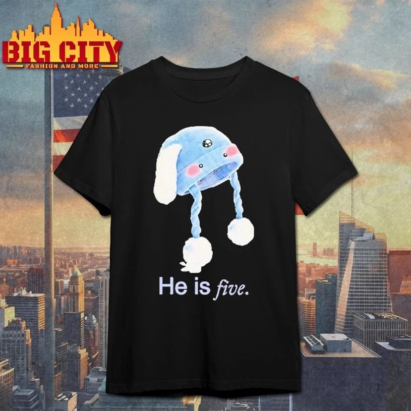 Liam Ramos He Is Five - Adult & Kids T-Shirts, Sweatshirts & Hoodies apparel design preview 1
