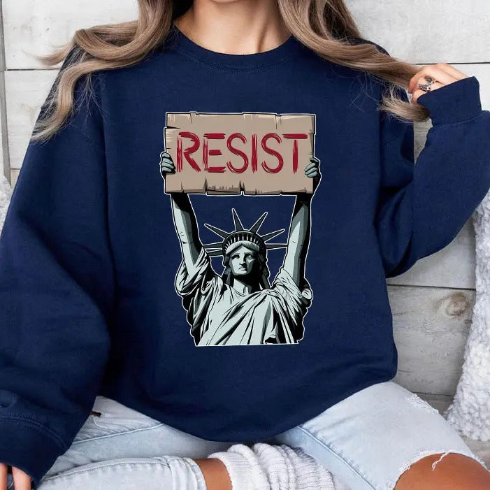 Liberal Resist Feminist Activist Political Democracy - Adult & Kids T-Shirts, Sweatshirts & Hoodies apparel design preview 1