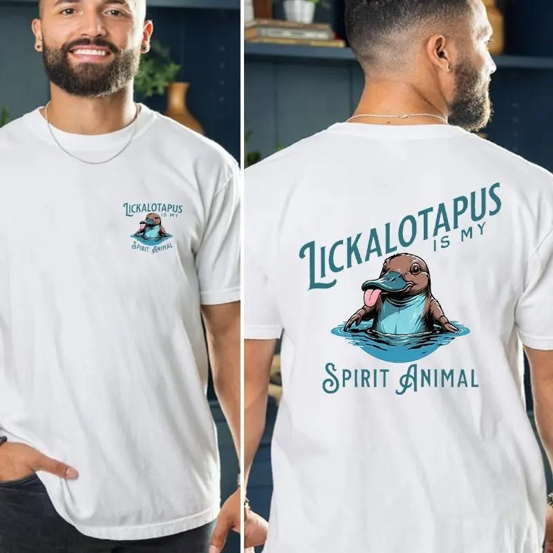 Lickalotapus Is My Spirit Animal Funny Menswear Top - Adult & Kids T-Shirts, Sweatshirts & Hoodies apparel design preview 1