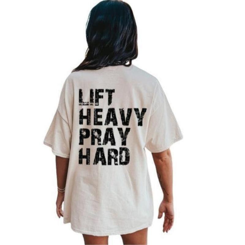 Lift Heavy Pray Hard Christian Gym Workout Faithful - Adult & Kids T-Shirts, Sweatshirts & Hoodies apparel design preview 1